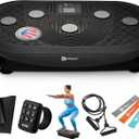 Lifepro Rumblex 4D Pro Vibration Plate - Whole Body Vibration Platform Exercise Machine - Ideal for Home Workouts Muscle Strength Circulation Flexibility - Includes Resistance Bands and Accessories (Small, Black)