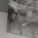 Upgraded Stainless Steel Pull-Out Trash Can Holder, Heavy-Duty Slide-Out Cabinet Organizer for 711 Gallon Bins, Black(Trash Can Not Included)