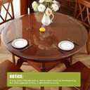 OstepDecor Clear Round Table Protector 46 Inch Thick Clear Table Cover Protector Round, Plastic Waterproof PVC Tablecloth, Vinyl Circle Table Top Protector for Dining Room Table, Coffee Table