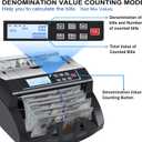 Money Counter Machine Count Value for US Dollar only,UV/MG/MT/IR/DD Detection Bill Counter,Add+Batch/Add+Value Modes Money Counting Machine, Cash Counter with LCD Display
