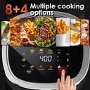 Compact Air Fryer, 9-in-1 with Smart Digital Color TouchScreen Air Fryers, View Window, Air Fry, Roast, Bake,Reheat, Dehydrate, 12 Presets,Dishwasher Safe Basket & Less Oil Nonstick,4.2QT