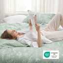 Bedsure Queen Comforter Set - Sage Green Bed Set, 3 Pieces Cute Floral Bedding, 1 Soft Reversible Botanical Flowers Comforter and 2 Pillow Shams