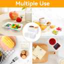 2 x 20 Set Reusable snack Containers, 2 compartment snack containers, portable salad yogurtcerealdressing food boxes and Portion Control for Refrigeration Sauce,Outdoor Takeaway,Travel