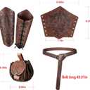 Kids Medieval Viking Pirate Renaissance Tunic Pants Accessories Costume for Boys Cosplay 3-14 Years