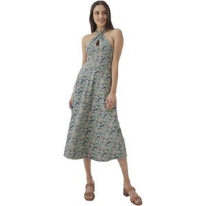 Pact Organic Cotton Women's Fit & Flare Halter Dress (Green)
