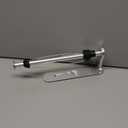 Magnetic Paper Towel Holder for Fridge - No Drill, One Hand Tear Paper Towel Holder with Ratchet Mechanism, Self-Adhesive & Wall Mount for Kitchen, Refrigerator, Grill, RV (Silver)