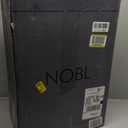 Nobl Travel Carry On Luggage, Noble Zipperless Aluminum Frame PC Hard Shell Suitcase, 23.5x15.5x10 Airline Approved, 360 Spinner Wheels, TSA Locks, USB Charging Port, Cup & Phone Holder - Black