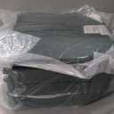 downluxe Indoor Chair Cushions for Dining Chairs, Soft and Comfortable Textured Foam Kitchen Chair Pads with Ties and Non-Slip Backing, 16" x 16" x 2", Dark Green, 6 Pack