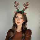 3 x CHUN-YAN Christmas Reindeer Antlers Headband - Deer Antlers Headbands for Christmas Hair Accessories - Reindeer Headbands for Women Holiday Party Favors Supplies