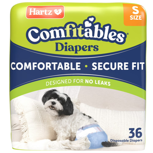 Hartz Disposable Dog Diapers for Female and Male Dogs or Puppies | Superior Leak Proof Protection | Size S | Pack of 36