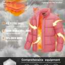 MAGCOMSEN Men's Down Jacket Winter Warm Thicken Puffer Coats Water Resistant Windproof Casual Insulated Jacket (Pink)