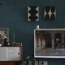 2 x Dimoon 393 x 17.3 Blue Contact Paper Grasscloth Peel and Stick Wallpaper Imitation Linen Texture Golden Removable Thicken Embossed Blue Golden Wallpaper Film Self Adhesive Decorative Shelf Roll