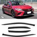 Window Rain Guards for 2018-2024 Toyota Camry, Window Visor Guard Vent Wind Shade Deflector Rain Shield Protector Sun Visor for 18-24 Camry 2019 2020 2021 2022 2023,Tape-on/Outside-Mount, 4PCS