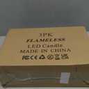 Lezonic Rechargeable Flickering Flameless Candles Battery Operated with Remote and Timer, Pack of 3(D 3'' X H 4''5''6'') Long Lasting Ivory White Real Wax LED USB Pillar Candles