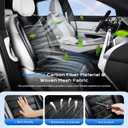 Coverado Cooling Car Seat Cover, 12V-24V Ventilated Driver Seat Cushion with 2 Turbo Fans & 3 Speed Wind, Carbon Fiber Fabric Cooled Seat Cover for Car, Universal Fit for Most Cars, Black