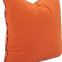 Howard Elliott Fluffy Throw Poly Insert Outdoor Pillow, Sunbrella Square Cushion Cover with Textured Trim Cording for Couch, Sofa, Indoor & Outdoor Use, 20 x 20 Inch, Seascape Canyon