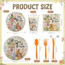 Teenyyou 175 Pcs Easter Party Supplies He Is Risen Easter Religious Plate and Napkin Set He Is Risen Garden Paper Tableware Set to Serve 25 Guest Vintage Spring Disposable Dinnerware for Holiday Party