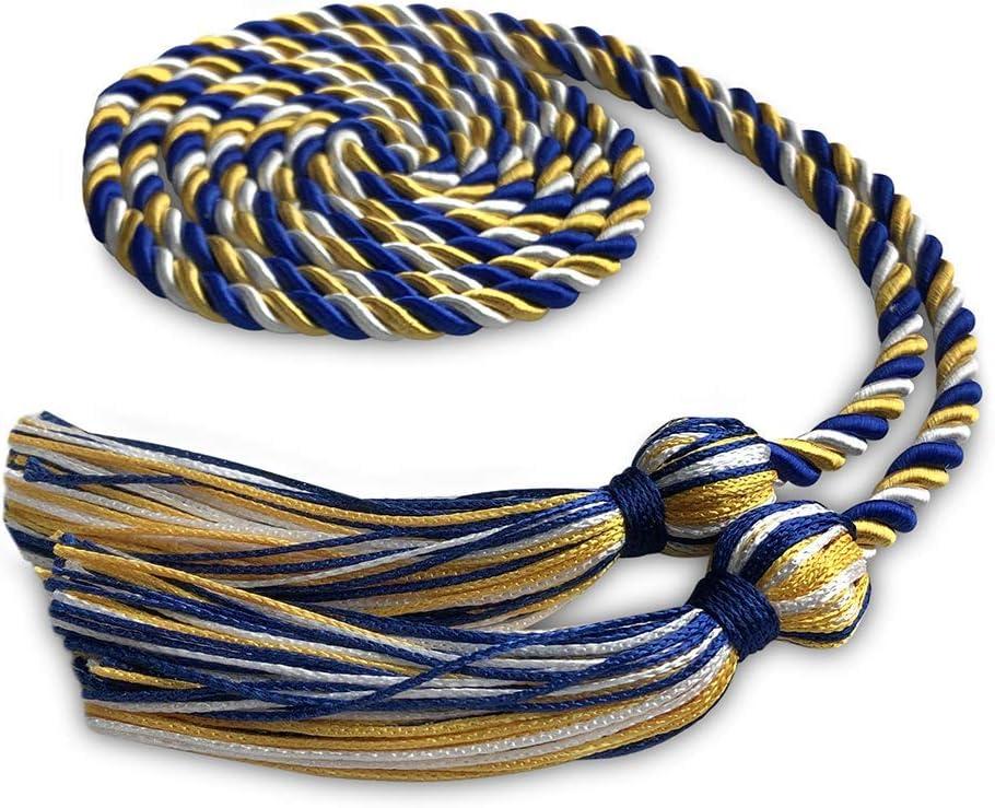 Endea Graduation Single Honor Cord Three-Color (Royal Blue/Gold/White)