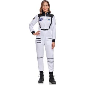 SIZGAROOT Astronaut Costumes Women Adult Halloween Womens Space Suit Astronaut Costume (Medium, White) SIZGAROOT Astronaut Costumes Women Adult Halloween Womens Space Suit Astronaut Costume (Medium, White)