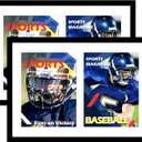 2 Pack 14x20 Double Sports Magazine Frame Display Two 8.5 x 11.25 or 8.25 x 11 Magazines with 2 Sizes Mat, or 14x20 Photos without Mat, Magazine Display Frame with Plexiglass for Wall Hanging, Black
