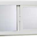 Left-Hand Single Sliding Vinyl Window White with Dual Pane Insulated Glass