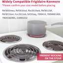 316048413 and 316048414 Stove Burner Drip Pans for Electric Stove Top - Perfectly Fit Frigidaire Kenmore Electric Range -Thickening to Prevent Bending and Rust - Include 2 x 6 in, 2 x 8 in