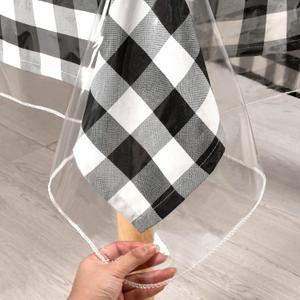 XWZO Clear Plastic Tablecloth Rectangle - 100% Waterproof Oilproof Stain Resistant Wipeable Vinyl Table Cloth, Transparent Cover Protector for Dining, Parties, 60 x 84 Inch