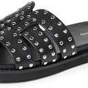 The Drop Women's Mila Slide,Size 5.5, Black With Studs