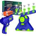 Shooting Games Toy for Age 5, 6, 7, 8, 9, 10+ Years Old Kids, Boys - Glow in The Dark Floating Ball Target with Foam Dart Toy Gun, 10 Balls/5 Targets - Ideal Gift