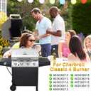 Grill Replacement Parts for Charbroil 463436215, 463439915, 463436213, 463436214, G432-001N-W1 Cooking Grates, Heat Plates, Burners, Crossover Tube and Igniters for Char Broil Classic 4 Burner