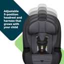 Safety 1st Ellaris 3-in-1 Convertible Car Seat, Slim Fit Design, Rear & Forward-Facing, 5-Position Headrest, 3-Across Fit, Travel-Friendly with Machine-Washable Seat Pad, Smokey Haze, Manufacturing date: 11/07/2025