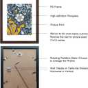 11x14 Picture Frame Set of 9 with HD plexiglass cover for Pictures 8x10 with Mat or 11x14 Without Mat, Wall or Tabletop Gallery Photo Frames Walnut, 8x8
