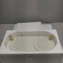 Raised Cat Food and Water Bowl Set - Elevated Ceramic Dishes With Non-Slip Stand and Splash Guard for Small Dogs - 2 x 480 ML (16.2 OZ) (White)