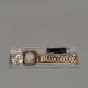 MioHHR Solid Stainless Steel Band Compatible with Apple Watch 42mm (Series 11 10), Metal Strap with Soft TPU Case for iWatch Series 11/10 42mm Women and Men, Rose Gold