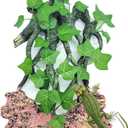 BNOSDM Reptile Climbing Branch,Crested Gecko Climb Corner Branch with Suction Cup,Bearded Dragon Resin Tree Branches,Reptile Tank Rainforest Background Decor for Lizard Chameleons Hermit Crabs Spiders
