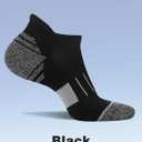 Ankle Socks Womens Athletic Running Comfort Cushioned 3/5/6Pairs (Black, M)