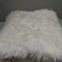 OKAYDA Genuine Australia Sheepskin Seat Cover Fluffy Fur Seat Cover for Cars, Trucks, SUV or Vans (White)