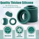 100 Pcs C9 Seal Ring Christmas Socket O-Ring Quick Connector Seals Protect C9 String Wire Strings with E17 Bases (Green)