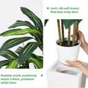 5FT Artificial Dracaena Tree with Thickened Improved Planter, Fake Plants with Dense Foliage and Natural Trunk, Artificial Plants for Home Office Living Room Decor Indoor