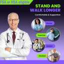 Work Boot Insoles for Standing All Day - Welnove 220 LBS Heavy Duty High Arch Support Orthotic Inserts for Plantar Fasciitis,Flat Feet,Foot Pain,Anti Fatigue Work Orthotic Insoles for Men Women,L (L:W 12-13 / M 10.5-13)