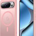 hitfine for Google Pixel 10 Pro Case/Google Pixel 10 Case,[Magnetic Charging][Military Drop Protection] [Compatible with Magsafe] Slim Translucent Matte Back Phone Case, (Pink/6.3 Inch)