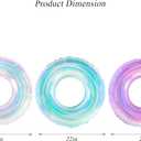 6 Pcs Iridescent Ring Foil Balloons, 22 Inch Pink Purple Blue Circle Balloons for Valentine's Day, Birthday, Wedding, Baby Shower, Anniversary & Engagement Party Decorations
