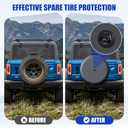 32" Soft Black Tire Cover - Ideal Compatible with Ford Bronco(Big Bend/Black Diamond/Outer Banks/Badlands) 2021-2025 with Backup Camera