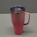 Universal Iced Coffee Sleeve with Handle - Insulated Double Wall Reusable Stainless Steel Holder Insulator for Cold Drinks Fits Small Medium Large To Go Cups Gifts for Men Women Him Her (Sakura)