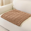 OstepDecor Washable Couch Cover for Dogs, Thick Pet Friendly Sofa Covers, Soft Couch Protector, Paw Cart Sofa Slipcovers, Cushion Protector for Leather, Sectional, Loveseat (27.6" x 27.6", Brown)