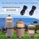 2Pcs DEX2422Z2 Filter Seal for Hayward C2030/C3030/C4030/C5030/C7030/DE2420/DE3620/DE4820/DE6020/DE7220 Compatible with Hayward Filter Pro-Grid DE and SwimClear Filters, 20-3/4" Dia