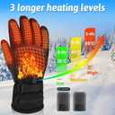 Lightweight Heated Gloves with Ultra-Thin 5000mAh Battery & USB-C Charging - 8Hrs Warmth for Men/Women, Waterproof for Skiing, Hiking, Snowboarding, Shoveling, Hunting, Arthritis Relief, L