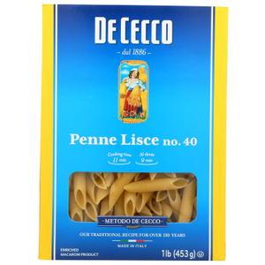 De Cecco Pasta, Penne Lisce, 16 Ounce (EXP 07/26/28)