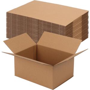 Rempry 30 Pack 8x6x4 Shipping Boxes Brown, Small Corrugated Cardboard Box for Mailing, Packaging Small Business, Kraft Mailer Gift Boxes