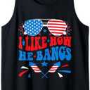 I Like How He Bangs Fireworks Funny 4th of July Couples Tank Top XXL
